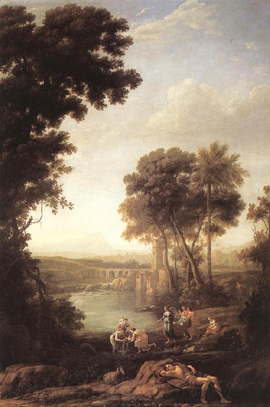 Claude Lorrain Landscape with the Finding of Moses sdfg France oil painting art